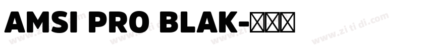 AMSI PRO BLAK字体转换